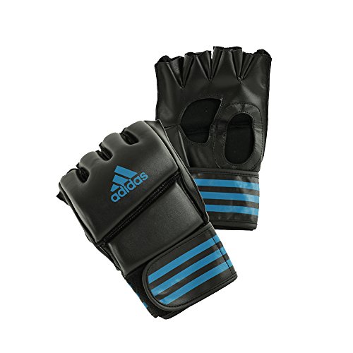 adidas Guantoni MMA Grappling Training Glove, Nero/Blu L, ADICSG08-2