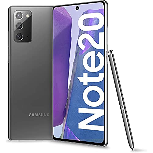 Samsung Galaxy Note20 Smartphone, Display 6.7' Super AMOLED Plus FHD+, 3 fotocamere posteriori, 256GB, RAM 8GB, Batteria 4300 mAh, Dual Sim + eSim, Android 10, Mystic Gray [Versione Italiana]