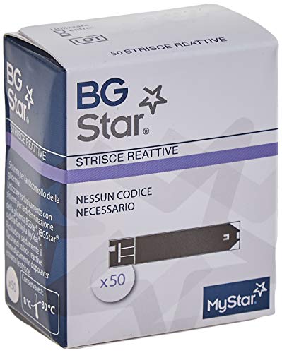 BGStar Mystar Strisce Reattive per misurazione della glicemia, 50 strisce