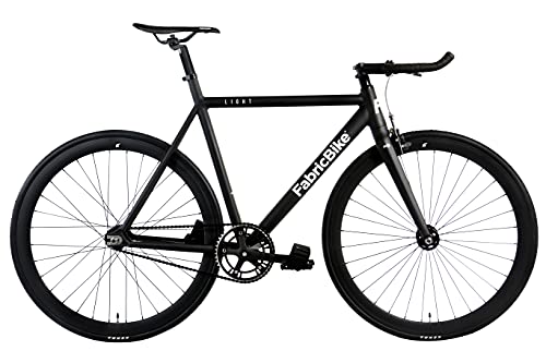 Fabric Bike Light – Fixed Gear bicicletta, Single Speed Fixie completa mozzo, Telaio in alluminio e forcella, ruote 28, 4 colori, 3 dimensioni, 9.45 kg (taglia M) (M-54cm, Light Matte Black)
