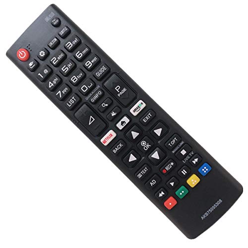 EAESE Sostitutivo AKB75095308 Telecomando LG Smart TV - Ultra HD con Pulsanti Amazon Netflix Telecomando universale - 32LJ610V 65UJ634V 49UJ6309 65UJ6309 55UJ6307 55UJ630V 43UJ634V 55UJ634V