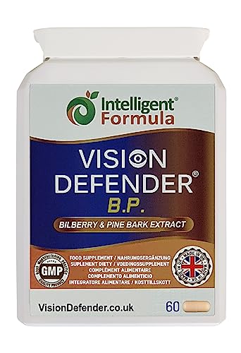 Supplemento di estratto di corteccia di mirtillo e pino: VISION DEFENDER BP– Antiossidanti Antociani e procianidine per la pressione oculare e il supporto per la salute degli occhi (60 capsule vegane)