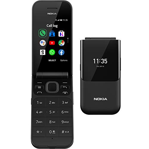 Nokia 2720 Telefono Cellulare 4G Dual Sim, Display 2.8' a Colori, 4GB, Tasti Grandi, Tasto SOS, Bluetooth, Whatsapp, Fotocamera, Nero, Italia