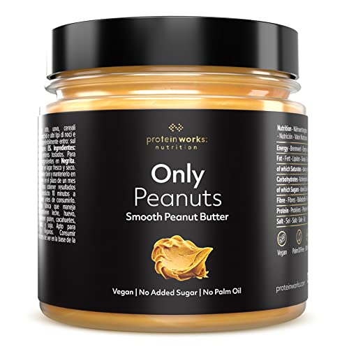 Burro di arachidi Cremoso | Peanut Butter naturale al 100% | Vegano | Senza zuccheri aggiunti, conservanti o olio di palma | Protien Works | 250g