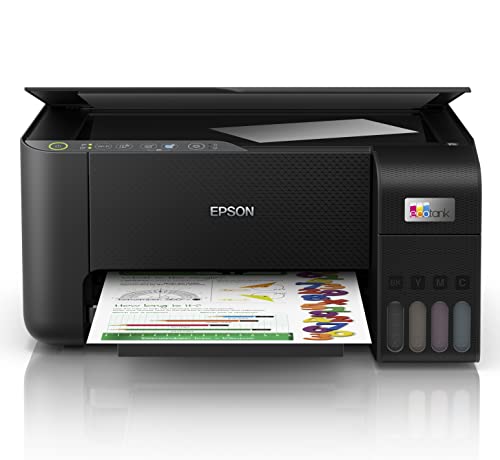 Epson EcoTank ET-2810 stampante Multifunzione A4 (stampa, copia, scansione) USB, Wi-Fi, Wi-Fi Direct, Epson Smart Panel, serbatoi flaconi alta capacità, lunga durata, Nero