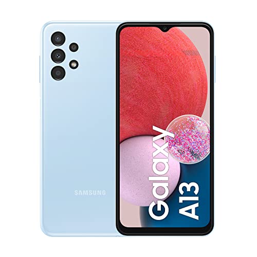 Samsung Galaxy A13 Smartphone Android, Display Infinity-V da 6.6 pollici¹, Android 12, 3GB RAM e 32 GB di Memoria interna espandibile², Batteria 5.000 mAh³, Light Blue [Versione italiana]