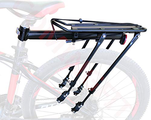 COMINGFIT® 4-Strong-Legs Portapacchi posteriore regolabile per biciclette, portata max 80 kg