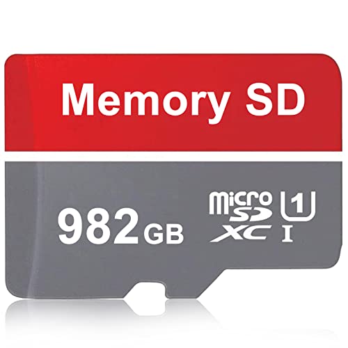 Anilley Scheda Micro SD 982GB Alta Velocità Scheda Di Memoria Micro SD Da 982 GB Impermeabile SD Card per Tablet, PC, Dashcam, Smartphone, Videocamera