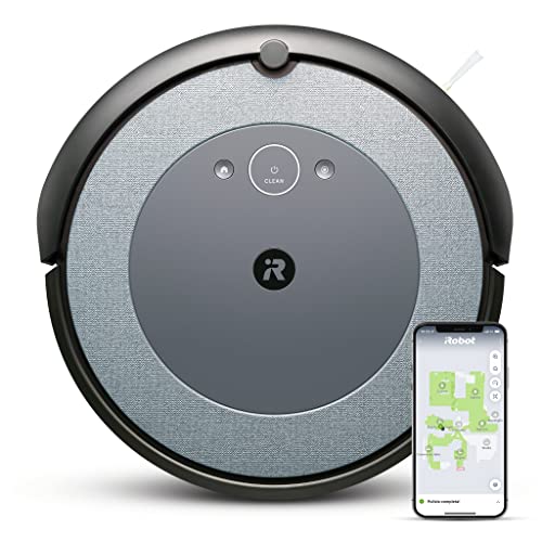 iRobot Roomba I3152 Robot Aspirapolvere Connesso, Due Spazzole In Gomma Multisuperficie, Suggerimenti Personalizzati, Compatibile Con Assistente Vocale, Tecnologia Imprint, Grigio/blu