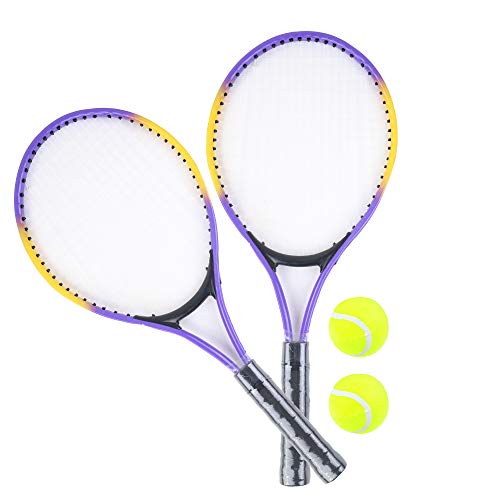 Blue Sky Interactive 041122Z Bluesky 041122Z-2 Tennis Rackets and 2 Balls-Blue-25cm-Outdoor Game Age 3, Standard Size