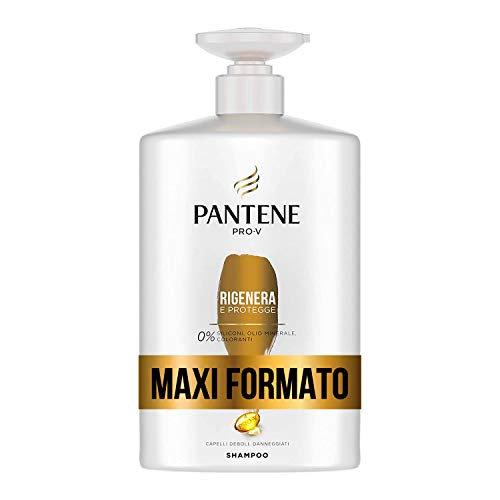 Shampoo Pantene Pro-V Rigenera & Protegge, Capelli Deboli o Danneggiati 1000 ML