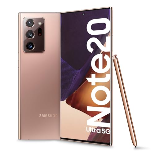 Samsung Galaxy Note20 Ultra 5G Smartphone, Display 6.9' Dynamic AMOLED 2X, 3 fotocamere, 256GB Espandibili, RAM 12GB, Batteria 4500mAh, Hybrid Sim+eSIM, Android 10, Mystic Bronze [Versione Italiana]