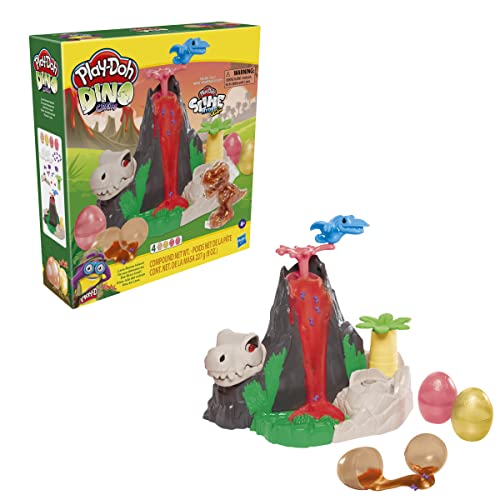 Play-Doh Slime Dino L'isola dei Dinosauri Playset con HydroGlitz, Gioco dei Dinosauri per Bambini da 4 Anni in su, Non Tossico