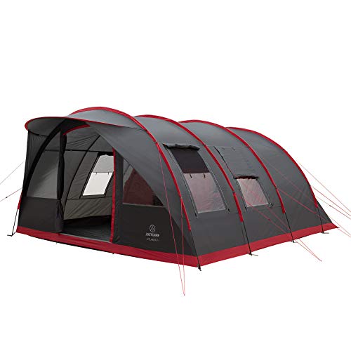 Justcamp Atlanta 7 Tenda da Campeggio familiare, tenda a tunnel per 7 persone - grigio