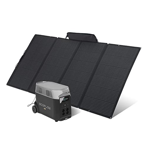 ECOFLOW Generatore solare DELTA Pro 3,6KWh/3600W con pannello solare da 400W, centrale elettrica portatile per la casa, il campeggio all'aperto, RV e l'emergenza