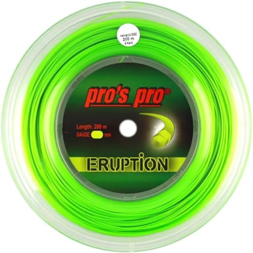Generisch PROS PRO Eruption - Corda da tennis, rotolo da 200 m, colore: verde, 1,24 mm