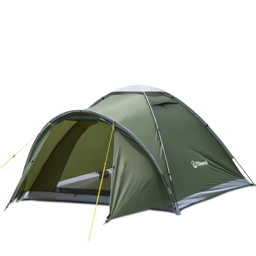 Tenda da campeggio con anteriore, tende da zaino impermeabili PU5000, tenda da campeggio ultraleggera per 3-4 stagioni per 2-4 persone, montaggio immediato per spiaggia, trekking 2024