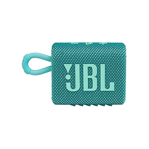 JBL Go 3: altoparlante portatile con Bluetooth, batteria integrata, impermeabile e resistente alla polvere – Teal (JBLGO3TEALAM)