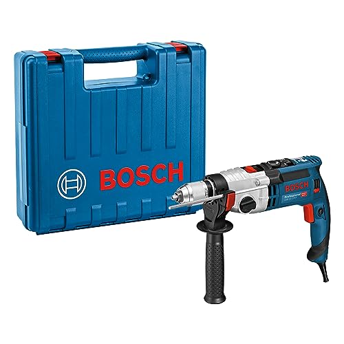 Bosch Professional 060119C700 Trapano con Percussione GSB 21-2 RCT, Ø Foratura in Calcestruzzo: 13 - 22 mm, Mandrino Autoserrante: 13 mm, Asta di Profondità: 210 mm, 1300 watts, 240 volts, blue