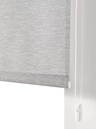 Estoralis BRAN -Tenda a Rullo Jacquard, 110 x 250 cm, Grigio Chiaro