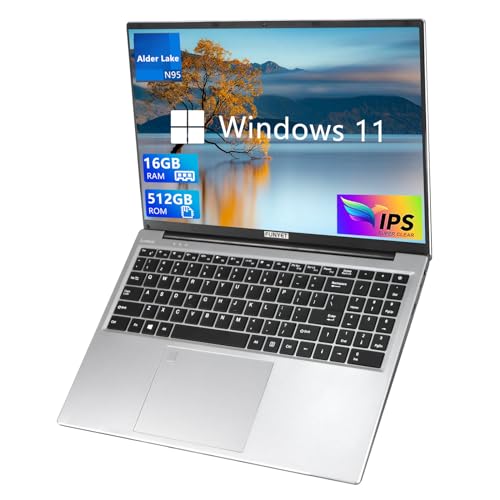 FUNYET 16 pollici PC Portatile, Notebook Full HD IPS Display 16GB RAM 512GB SSD Windows 11 Pro Laptop, 5000mAh, Mini HDMI, USB3.0, Bluetooth 4.2