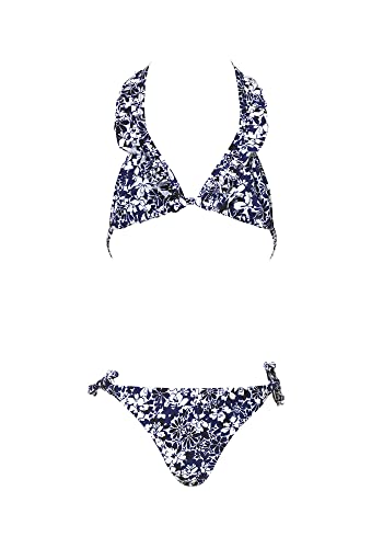 Goldenpoint Mare Bambina Bikini Triangolo Riviera, Colore Blu, Taglia 12 Anni