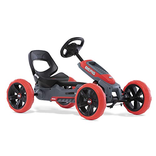 BERG Gokart Reppy Rebel | Auto a pedale per bambini, con sonoro di sicurezza ottimale nel volante, giocattolo per bambini di età compresa tra 2,5 e 6 anni