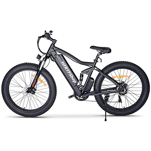 Mountain Bike Elettrica, eBike Fuoristrada, 26 pollici 4.0 Fat Tire E-Bike con Batteria Rimovibile al Litio 48V 10Ah, per Adulti, per Tutti I Terreni