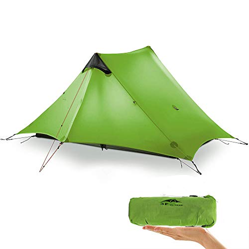 KIKILIVE Nuovo LanShan Outdoor Ultralight Tenda da Campeggio 1Persone / 2 Persone Mesh Tent Shelter -Perfetto per Il Campeggio, Backpacking e Thru-Hikes (Verde)