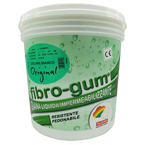 Fibrogum - 20 KG BIANCO - Vernice impermeabilizzante guaina liquida elastomerica e sigillante