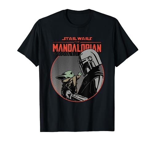 Star Wars The Mandalorian and the Child Retro Maglietta