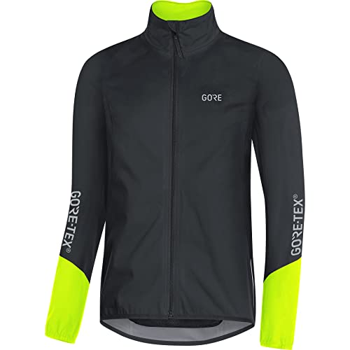 GORE Wear C5 Giacca da ciclismo per uomo GORE-TEX, L, Nero/Giallo neon