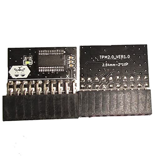 NUHFUFA LPC 20-1 pin 2 * 10P TPM2.0 modulo TPM GA 20-1 pin Fit per Gigabyte ASUS piattaforma parti(solo per RAM DDR4)