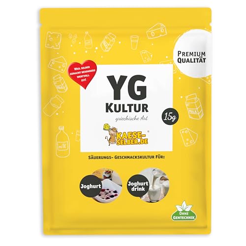 kaese-selber.de YG Yogurt kulturen 15 G Greca Art, Yogurt Fai da Te, Yogurt Cultura, Ferment