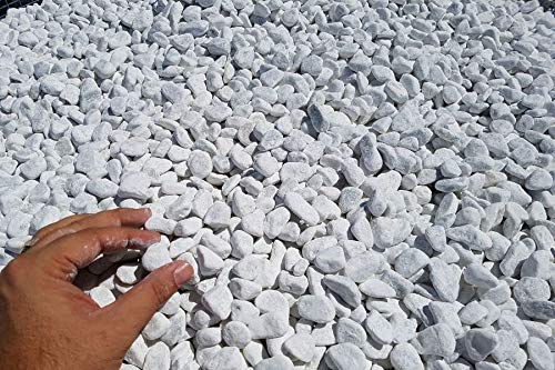 Generico 10 Sacchi di CIOTTOLI Marmo Bianco Carrara da 25KG 25/40 MM Sassi Pietre Decorazione per VASI E Giardini