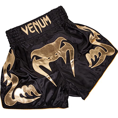 Venum, Bangkok Inferno, Pantaloncino Muay Thai, Uomo, Multicolore (Nero/Oro), XL
