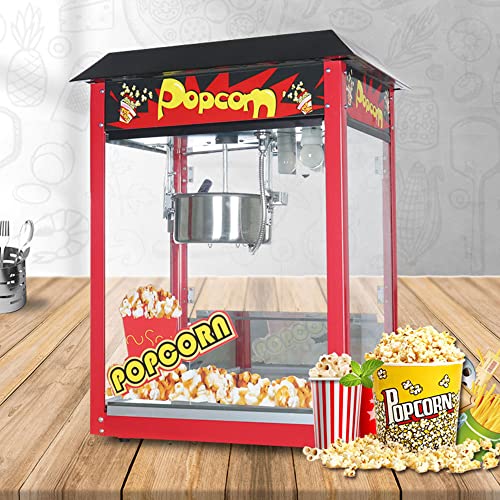ZRBXRYW Macchina per Popcorn a Forma di Tetto, Macchina per Popcorn elettrica, Macchina per Popcorn sferica, Macchina di Massa Automatica Commerciale per Cinema di Famiglia