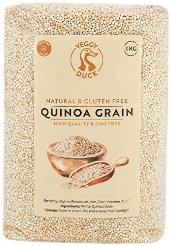 Veggy Duck - Quinoa (1Kg) - Naturale | Senza Glutine | Fonte di Fibre, Minerali e Vitamine
