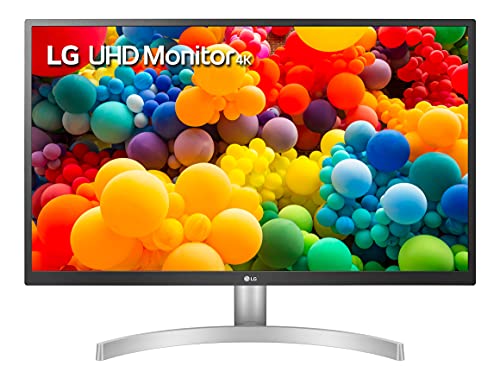 LG 27UL500 Monitor 27' UltraHD 4K LED IPS HDR 10, 3840x2160, 1 Miliardo di Colori, AMD FreeSync 60Hz, HDMI 2.0 (HDCP 2.2), Display Port 1.4, Uscita Audio, Flicker Safe, Bianco