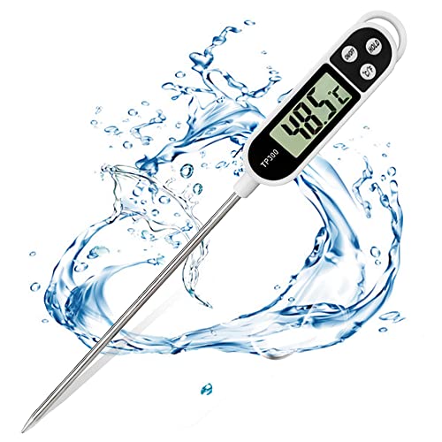 Termometro cucina termometro barbecue termometro digitale,termometro bbq LCD termometro da cucina con Sonda Lunga per Olio Dolci Latte Carne Termometro Barbecue Alimentare con Calibrazione