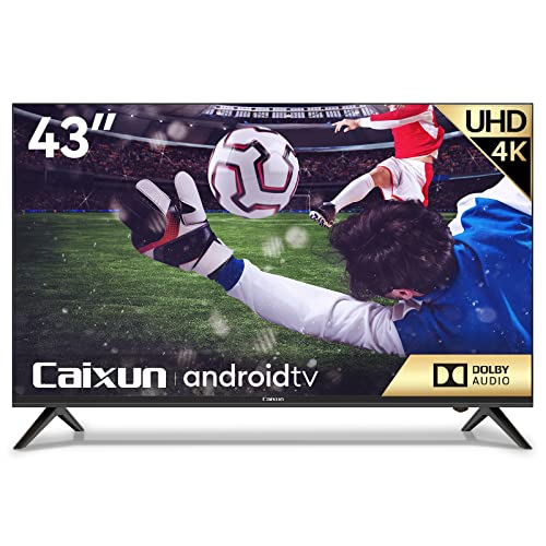 Caixun 43' Smart TV Ultra HD 4K Televisore, Android 9.0 TV con Google Assistant, HDR10, WiFi, Modello EC43S1UA