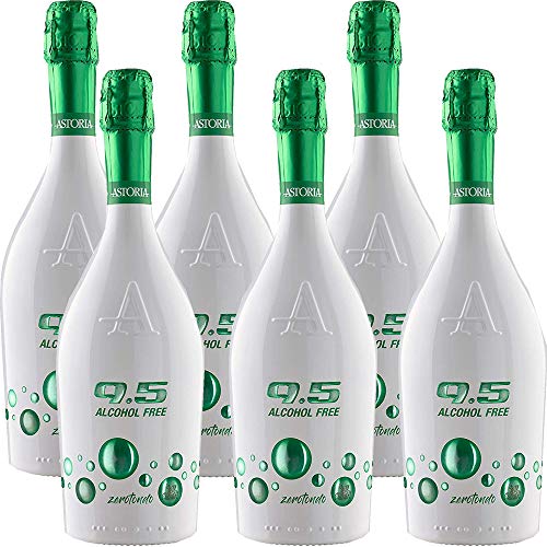 Spumante Analcolico | Astoria Zerotondo | Alcol Free | Bevanda a Base di Succo d'Uva Bio | 6 Bottiglie da 75 Cl | Idea Regalo
