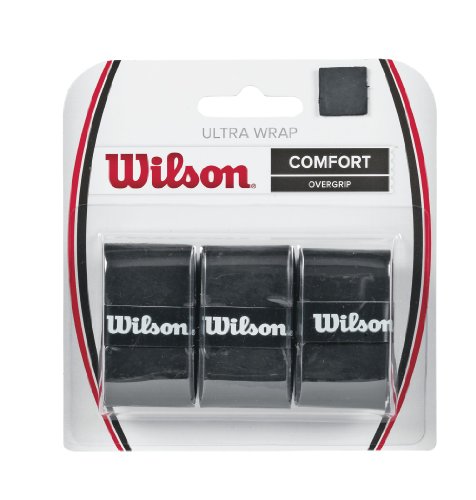 Wilson Grip WRZ403000 Impugnatura Ultra Wrap Overgrip, Unisex, Nero, 3 Unità