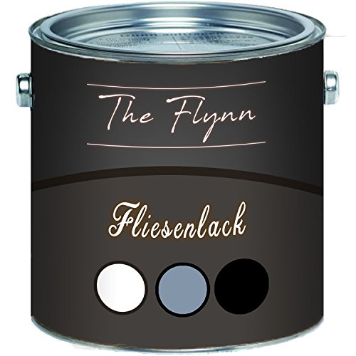 The Flynn - Vernice per piastrelle di alta qualità, colore: bianco, nero, crema, grigio antracite, grigio chiaro, grigio argento, 2 componenti vernice per piastrelle incl. indurente, Grigio