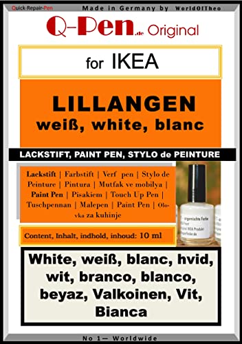 Q-Pen - Colore ritocco per Ikea LILLANGEN bianco - bianco - bianco