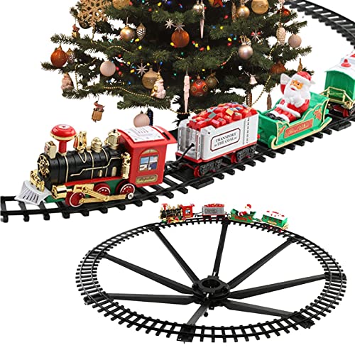 Trenino di Natale per Albero,Treno per Albero di Natale,Set di Treni di Natale con Luci E Suoni,Intorno Ai Giocattoli del Treno Dell'albero di Natale,per Bambini di 3 4 5 6 7 8+ Anni Ragazzi Ragazze