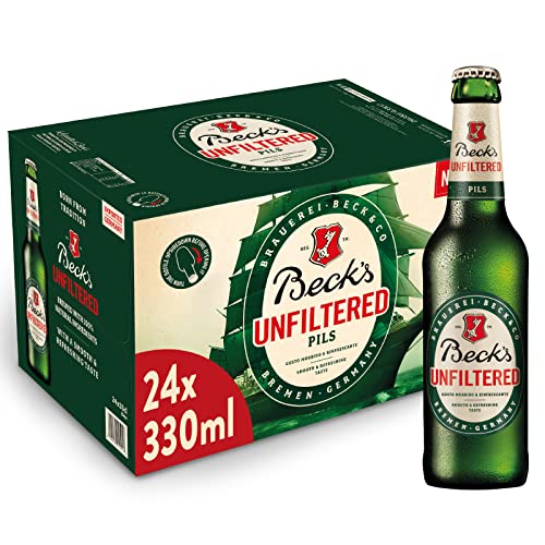 Beck's Unfiltered, Birra Bottiglia - Pacco da 24x33cl