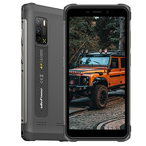 Ulefone Armor X10 (2022) Smartphone 4G, 4GB RAM + 32GB ROM, Fotocamera 13MP + 5MP, FHD+ 5,45 Pollici, Telefoni Cellulari da esterno Android 11 IP68, 5180 mAh, NFC GPS FACE ID OTG BT5.0 Grigio