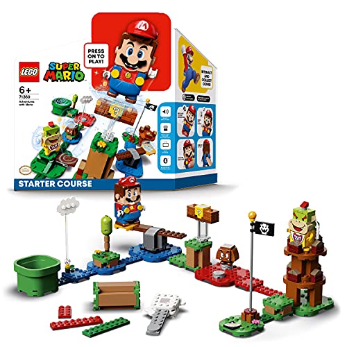 LEGO 71360 Super Mario Avventure di Mario - Starter Pack, Giocattolo da Costruire con Personaggi Interattivi, Giochi Creativi per Bambini dai 6 Anni