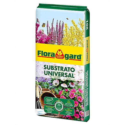 Substrato universale Floragard Blumenerde 20 litri. substrato bio pronto all'uso per trapiantare piante da interno, balcone e contenitore. Il concime naturale attiva la vita del suolo